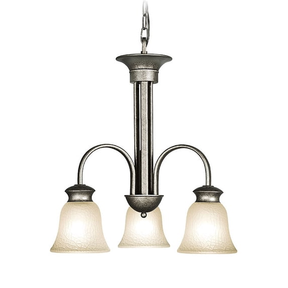 Woodbridge Lighting Dresden 3-light Steel Metal Chandelier in Gray Stone