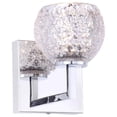 thumbnail image 1 of Woodbridge Lighting Elise 1-Light Glass LED Bath Light in Chrome/Mercury Crystal, 1 of 3