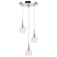 thumbnail image 1 of Woodbridge Lighting Elise 3-Light Clear Glass Cluster Pendant in Satin Nickel, 1 of 4