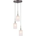 thumbnail image 1 of Woodbridge Lighting Elise 3-Light Glass Cluster Pendant in Nickel/Bronze/Opal, 1 of 5