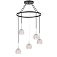 thumbnail image 1 of Woodbridge Lighting Elise 5-Light Mercury Glass Chandelier in Chrome/Bronze, 1 of 5