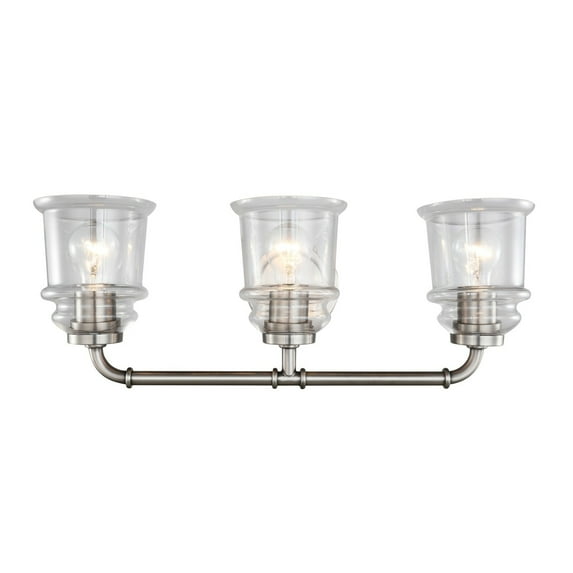 Woodbridge Lighting Elliot 19553 3-Light Metal Bath in Antique Nickel