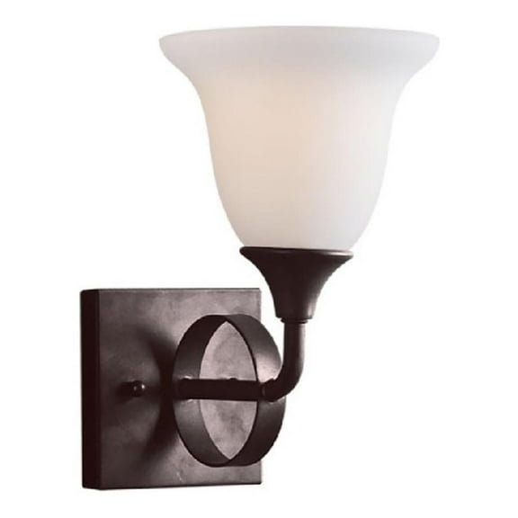 Woodbridge Lighting Fall River 1 Light Steel Wall Sconce/Bath Light in Bronze