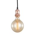thumbnail image 1 of Woodbridge Lighting Fulton Metal Mini-Pendant w/ Vintage G125 Bulb in Bronze, 1 of 5