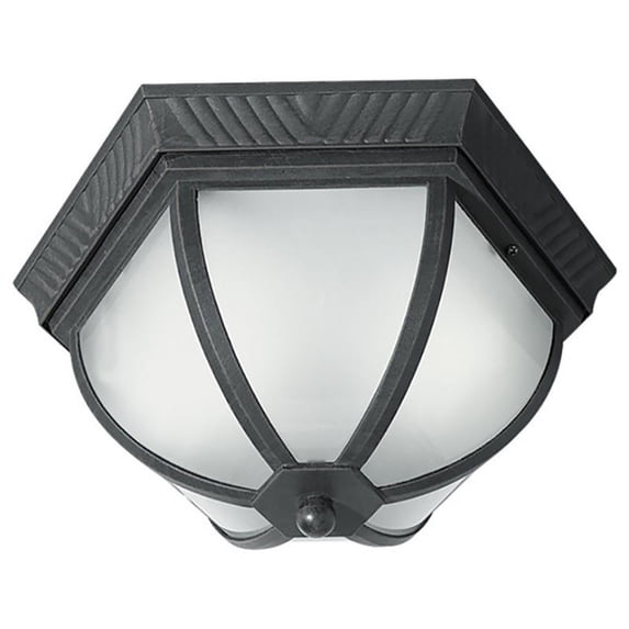 Woodbridge Lighting Glenwood 2-Light Aluminum Flush-Mount Light in Black