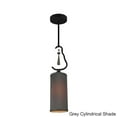 thumbnail image 1 of Woodbridge Lighting Haley 1-light Cylindrical Steel & Glass Mini Pendant in Gray, 1 of 5