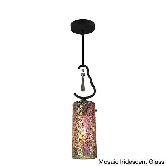 Woodbridge Lighting Haley 1-light Glass Mini Pendant in Iridescent/Multi-Color