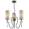 thumbnail image 1 of Woodbridge Lighting Haley 3-light Steel & Glass Chandelier in White Mosaic, 1 of 7