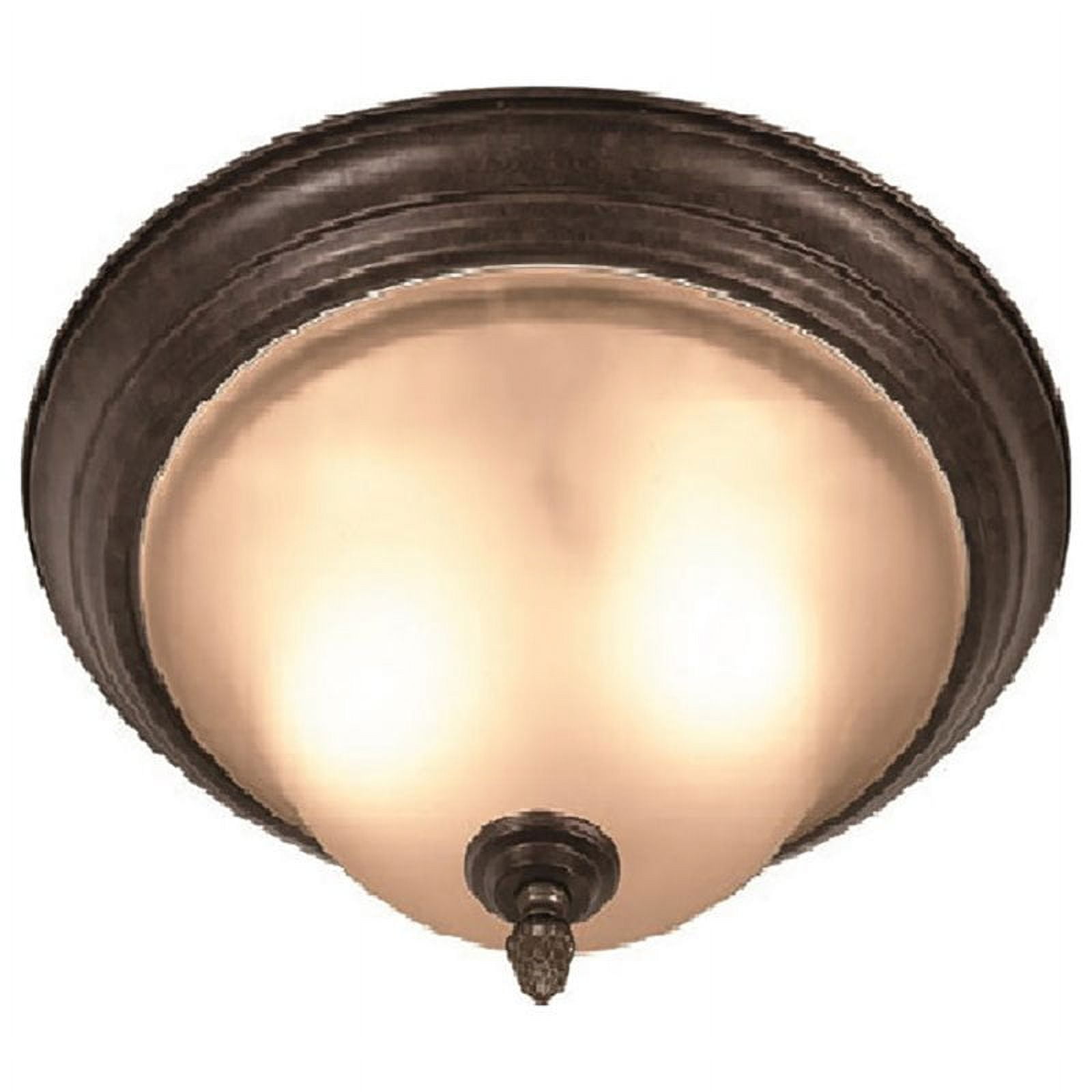 Harrington Bordeaux Flush Mount Ceiling Light with Tea Stained Glass
