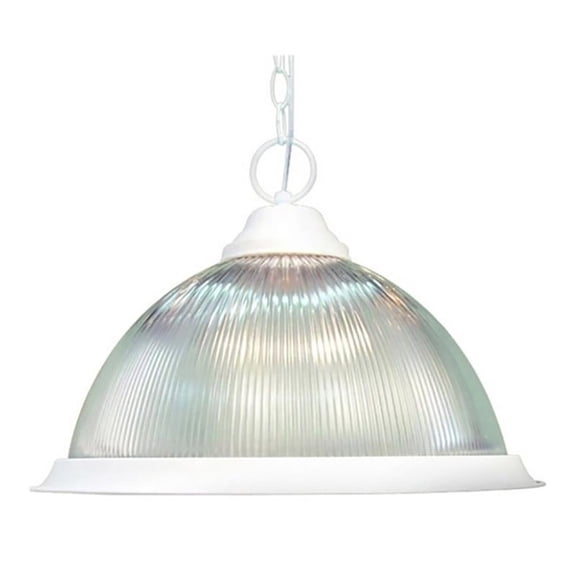 Woodbridge Lighting Interior Complements Large Prism Dome Pendant in White