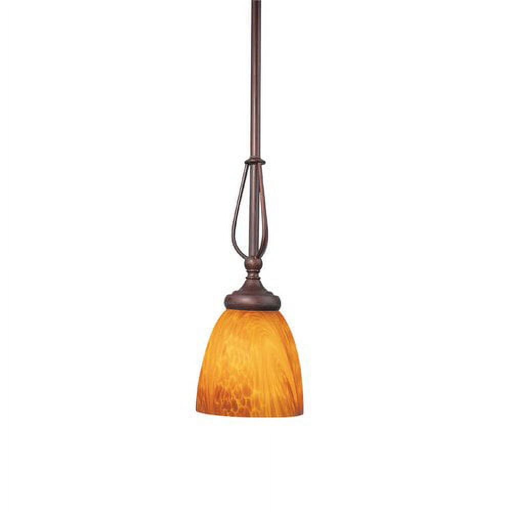 Kenshaw Bordeaux Red Mini Glass & Metal Pendant Light