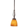 thumbnail image 1 of Woodbridge Lighting Kenshaw 1 Light Steel Metal Mini Pendant in Bordeaux Red, 1 of 2