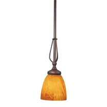 Woodbridge Lighting Kenshaw 1 Light Steel Metal Mini Pendant in Bordeaux Red