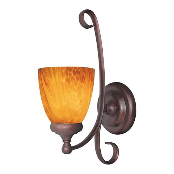 Woodbridge Lighting Kenshaw 1 Light Steel Wall Sconce in Bordeaux Red