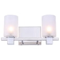 thumbnail image 1 of Woodbridge Lighting Langston 2Lt Glass Bath Light in Chrome/Opal Cylinder, 1 of 3