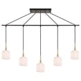 thumbnail image 1 of Woodbridge Lighting Langston 5-Light LED Metal Linear Pendant in Bronze/Brass, 1 of 5
