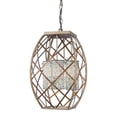 thumbnail image 1 of Woodbridge Lighting Metal Braid 4-Light Foyer Light in Gray/White, 1 of 1