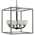 thumbnail image 1 of Woodbridge Lighting Mirage 4-light Square Glass Pendant Chandelier in Clear, 1 of 2