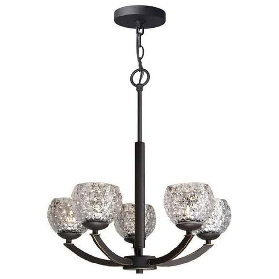 Woodbridge Lighting Mirage 5-Light Mercury Glass & Steel Chandelier in Bronze