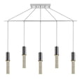 thumbnail image 1 of Woodbridge Lighting Pixie 5-Light Glass Linear Pendant in Chrome, 1 of 5
