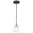 thumbnail image 1 of Woodbridge Lighting Regent Park 1Lt Glass Halogen G9 Pendant in Brass/Bronze, 1 of 4