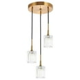 thumbnail image 1 of Woodbridge Lighting Regent Park 3-Light Glass Pendant in Brass, 1 of 4