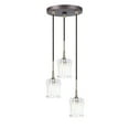 thumbnail image 1 of Woodbridge Lighting Regent Park 1-Light Glass Pendant in Nickel/Bronze, 1 of 5