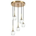 thumbnail image 1 of Woodbridge Lighting Regent Park 5-Light Crystal Glass Pendant in Brass, 1 of 4