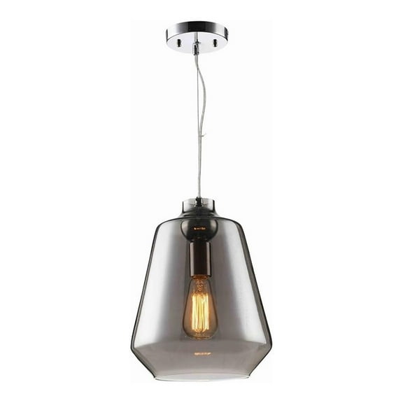 Woodbridge Lighting Sanoma 1 Light Steel Pendant in Plated Black Nickel