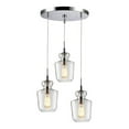 thumbnail image 1 of Woodbridge Lighting Sonya 3-Light Jar Glass Cluster Pendant in Chrome, 1 of 1