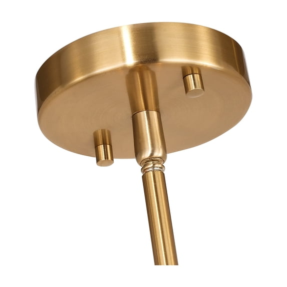 Woodbridge Lighting Spires 6-Light Metal Chandelier in Brass/Plated Amber
