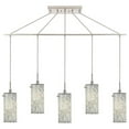 thumbnail image 1 of Woodbridge Lighting Tube 5-Light Glass Linear Pendant in Satin Nickel/White, 1 of 5