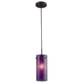 thumbnail image 1 of Woodbridge Lighting Tube Eclipse 1-Light Metal Mini Pendant in Mosaic Purple, 1 of 1