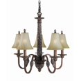 thumbnail image 1 of Woodbridge Lighting Vergennes 5-Light Metal Chandelier in Bark Brown, 1 of 1