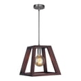thumbnail image 1 of Woodbridge Lighting Walden Wood Mini Pendant with G125 Bulb in Satin Nickel, 1 of 1