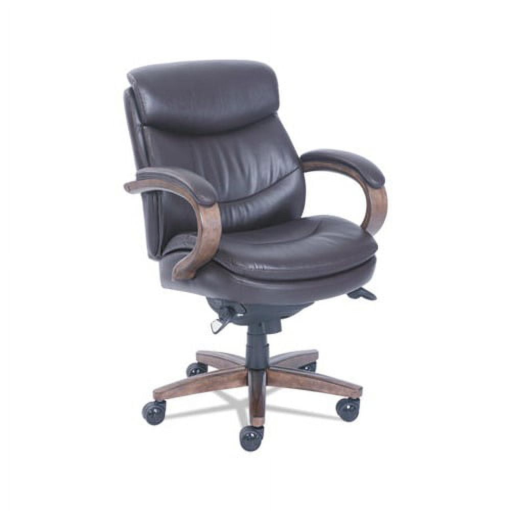 La-Z-Boy Woodbury High-Back Brown Leather Executive Swivel Chair
