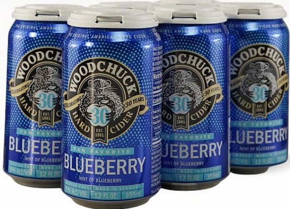 Woodchuck Blueberry Hard Cider, 6 pack, 12 FL. OZ. Can, 5 ABV
