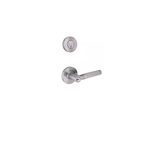 Woodcliff Satin Nickel Single Cylinder Door Handle Combo Pack Featuring Dual Keyway MH4X2D11SJYYCXJ
