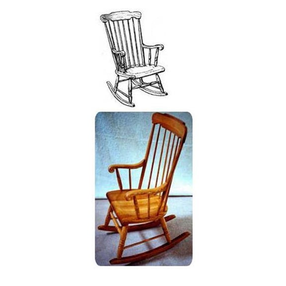 Woodcraft Project Paper Plan To Build Boston Rocking Chair - Material Not Included