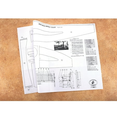 Woodcraft Project Paper Plan To Build Bow Back Bench And Chair - Material Not Included
