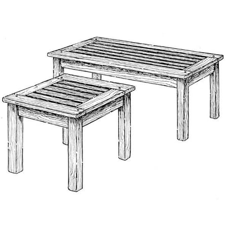 Woodcraft Project Paper Plan To Build English Garden Tables - Material Not Included