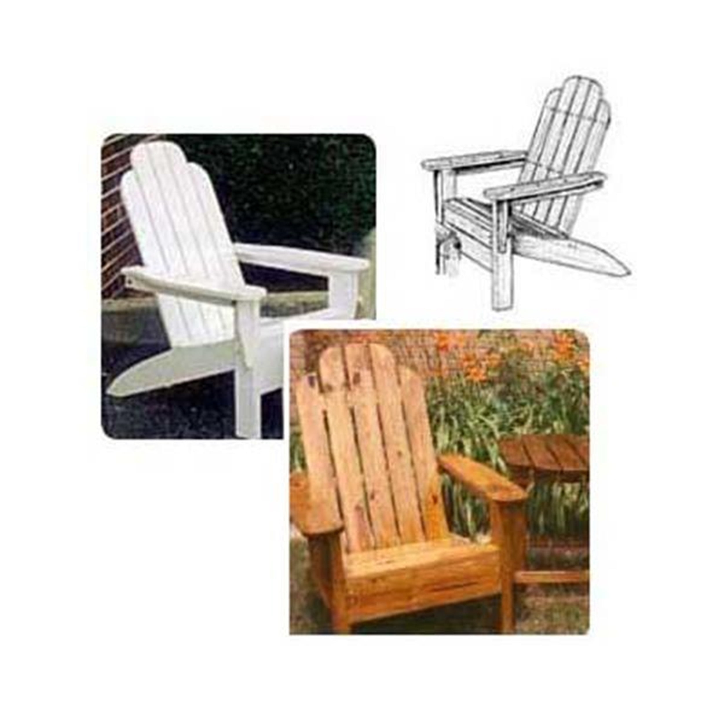 Woodcraft Project Paper Plan To Build Folding Adirondack Chair - Material  Not Included - Walmart.com, image size:2500x2500