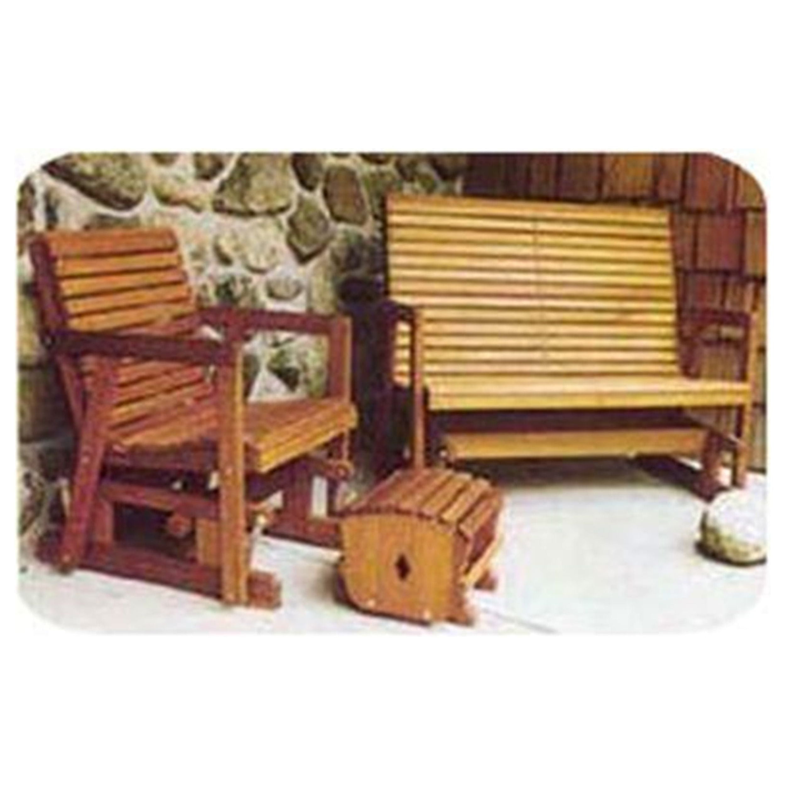 Woodcraft Project Paper Plan to Build Glider Bench and Chair