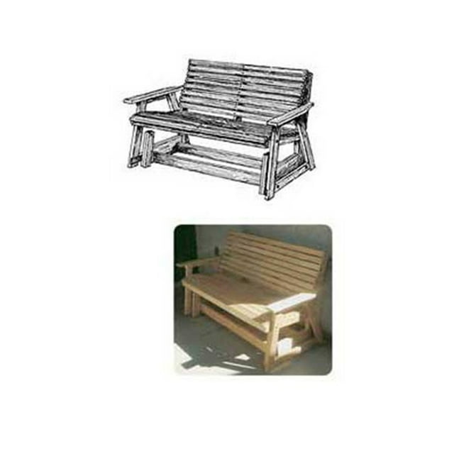 Woodcraft Project Paper Plan to Build Glider Bench - Material Not Included