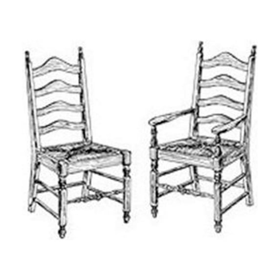 Woodcraft Project Paper Plan To Build Ladder Back Chair - Material Not Included
