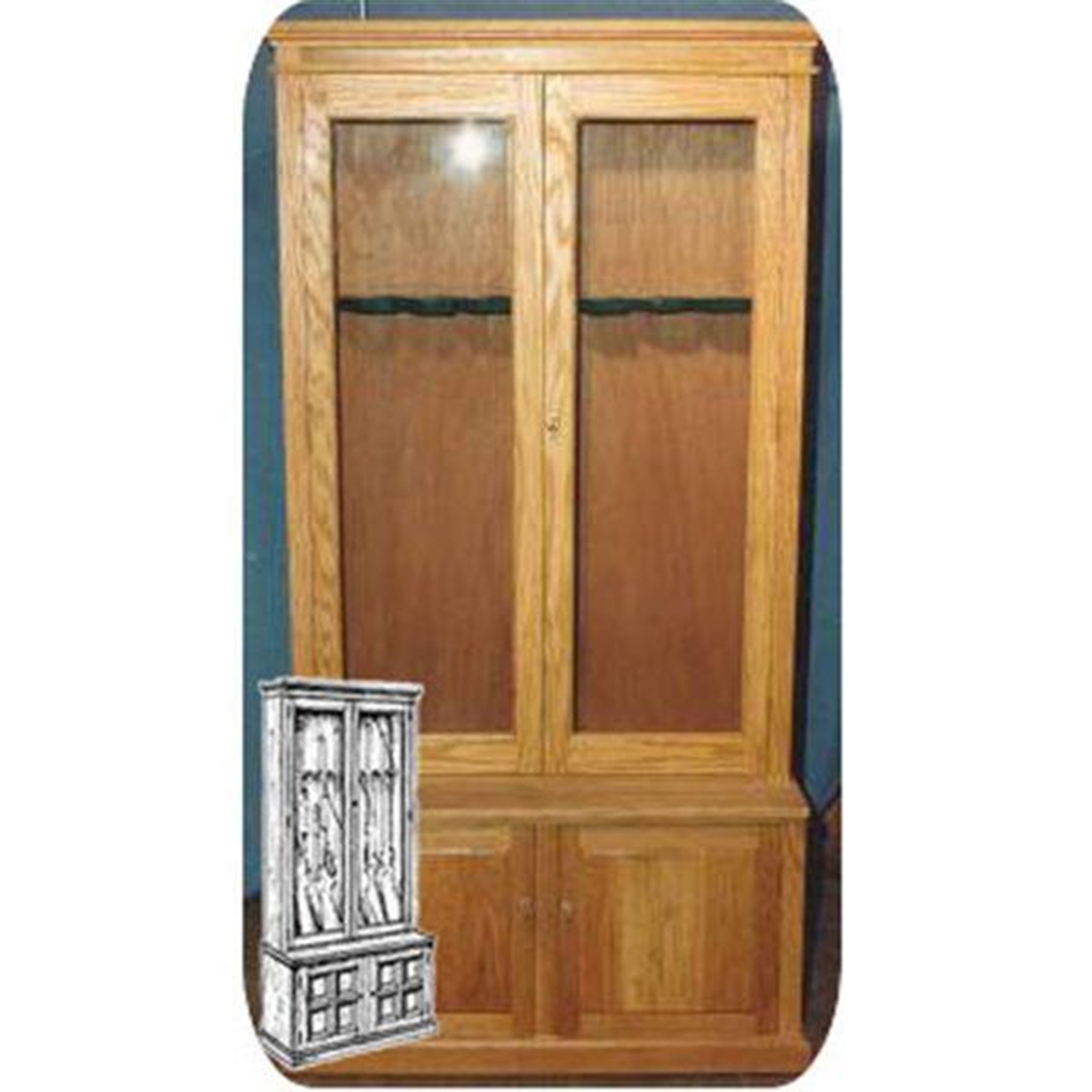 Woodcraft Project Paper Plan to Build Large 8 Gun Cabinet - Material Not Included