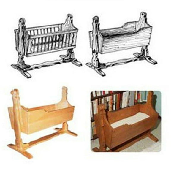 Woodcraft Project Paper Plan To Build Mission American Baby Cradle - Material Not Included