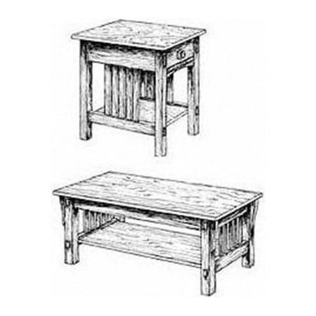 Woodcraft Project Paper Plan to Build Mission Living Room Tables - Material Not Included
