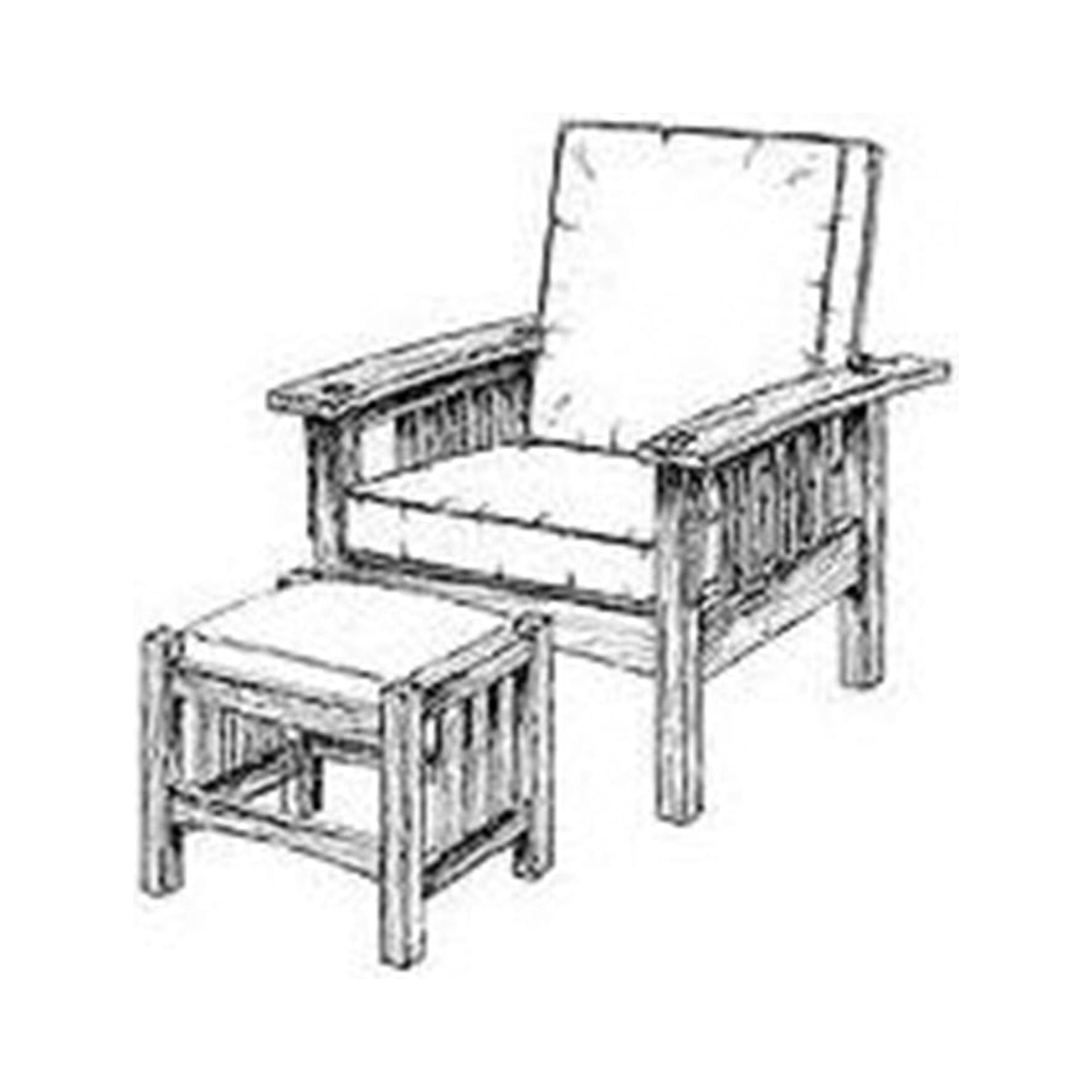 Woodcraft Project Paper Plan To Build Morris Chair And Footrest - Material Not Included