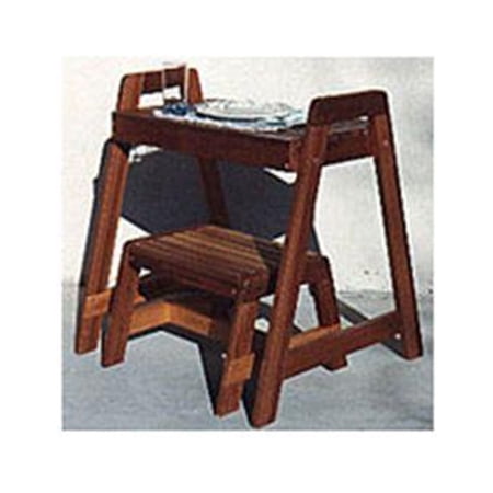 Woodcraft Project Paper Plan To Build Patio Footstool And Stand - Material Not Included